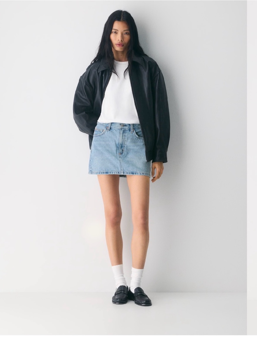 ARITZIA Denim Forum The 90s Mini Ricci Mini Skirt